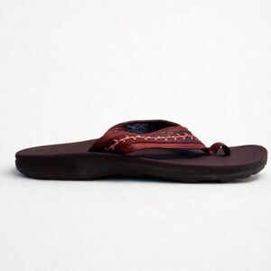 Chaco Leather Flip Flops Womens 12 Brown Outdoor Sandals EcoTread Hiking Comfort